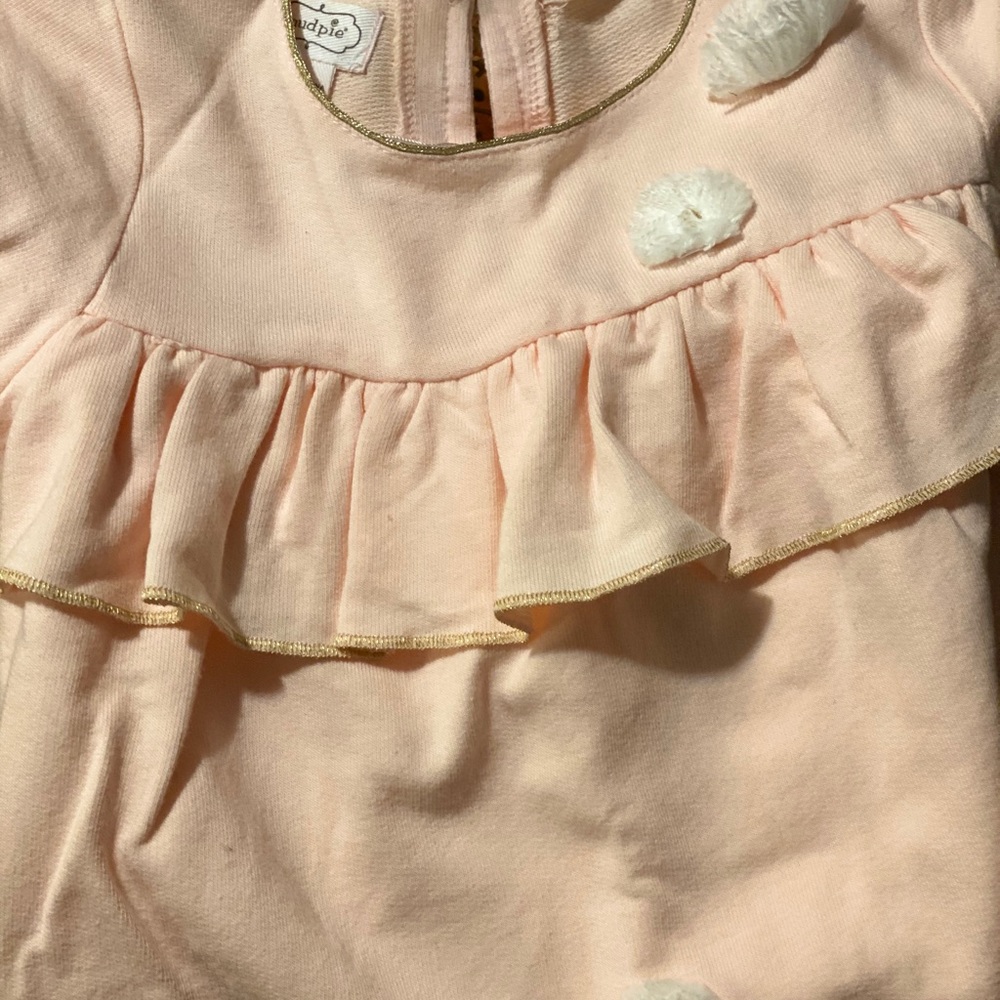 Mud Pie Christmas Dress with Matching Tights